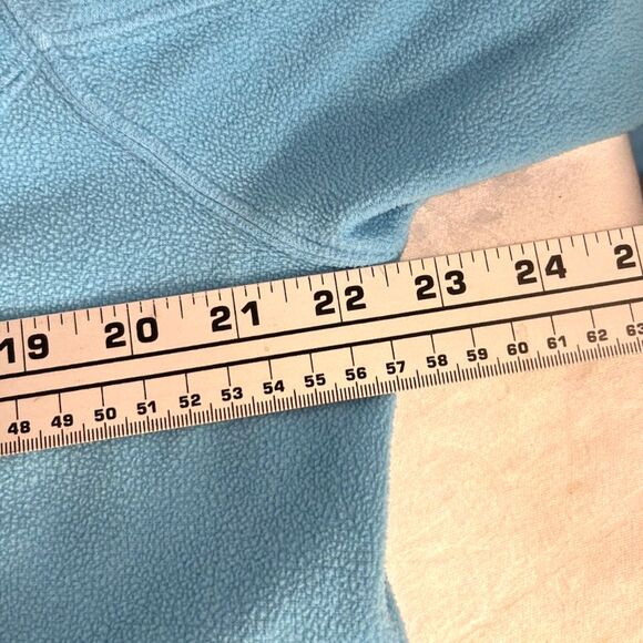 LL Bean Women's Aqua Fleece Pullover 1/4 Zip SZ L-XL - Picture 4 of 5